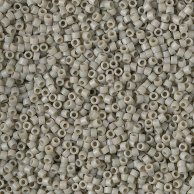 Frosted Opaque Glazed Grey Miyuki Delica Beads 11/0