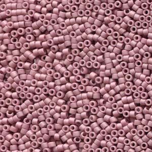 Frosted Opaque Glaze Mauve Miyuki Delica Beads 11/0
