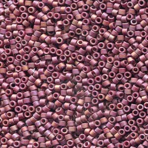Frosted Opaque Glaze Rainbow Dark Red Miyuki Delica Beads 11/0