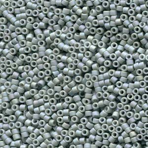 Frosted Opaque Glaze Rainbow Cadet Gray Miyuki Delica Beads 11/0