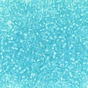 Fancy Lined Aqua Miyuki Delica Beads 11/0