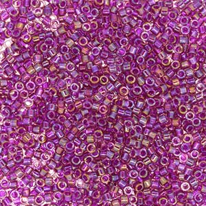 Fancy Lined Magenta Miyuki Delica Beads 11/0