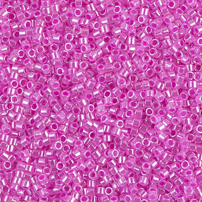 Lined Crystal /Fuchsia Miyuki Delica Beads 11/0
