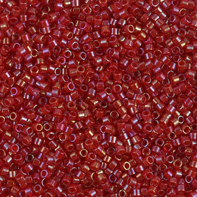 Ci Red/Red AB Miyuki Delica Beads 11/0