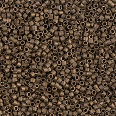 Matte Metallic Gold Miyuki Delica Beads 11/0