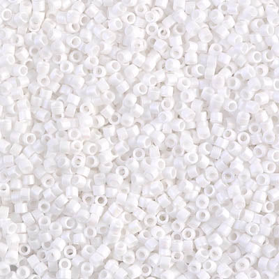 Matte White Miyuki Delica Beads 11/0