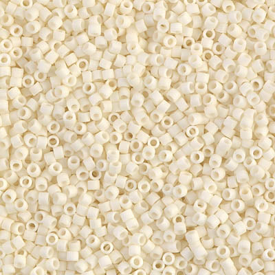 Matte Cream Miyuki Delica Beads 11/0