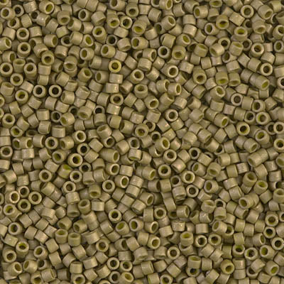 Matte Metallic Olive Gold Miyuki Delica Beads 11/0