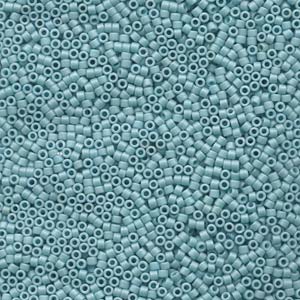 Matte Metallic Light Aqua Miyuki Delica Beads 11/0