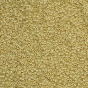 Matte Transparent Pale Topaz Miyuki Delica Beads 11/0
