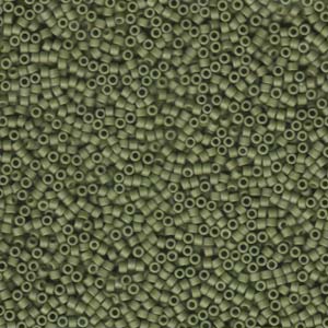 Matte Opaque Olive Miyuki Delica Beads 11/0