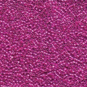 Galvanized Magenta Dyed Miyuki Delica Beads 11/0