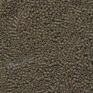 Dyed Opaque Olive Miyuki Delica Beads 11/0