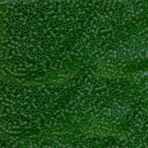 Matte Transparent Green Miyuki Delica Beads 11/0