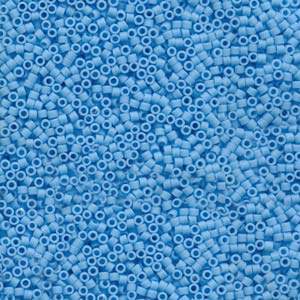 Matte Opaque Light Blue Miyuki Delica Beads 11/0
