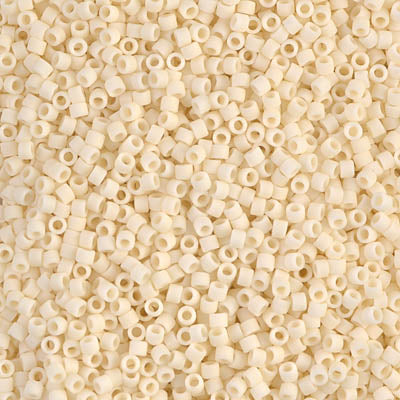 Matte Opaque Cream Miyuki Delica Beads 11/0