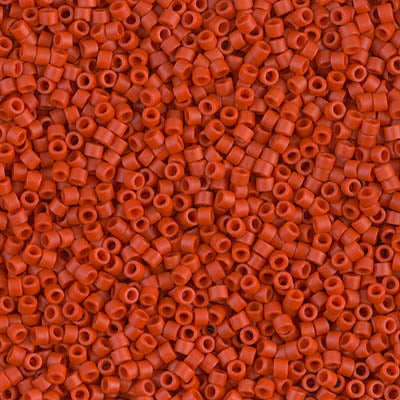 Dyed Matte Opaque Vermilion Miyuki Delica Beads 11/0