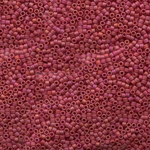 Matte Opaque Maroon AB Miyuki Delica Beads 11/0