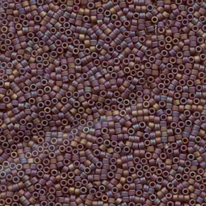 Matte Opaque Brown AB Miyuki Delica Beads 11/0