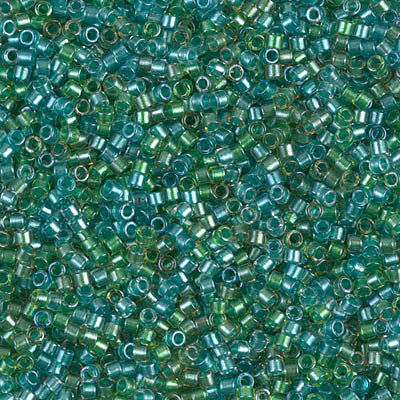Lined Aqua/Teal Mix Miyuki Delica Beads 11/0