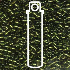 Metallic Olive Miyuki Delica Beads 8/0