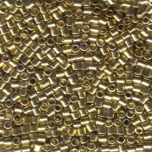 Light Gold 24Kt Miyuki Delica Beads 8/0