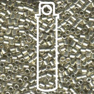 Galvanized Silver Miyuki Delica Beads 8/0