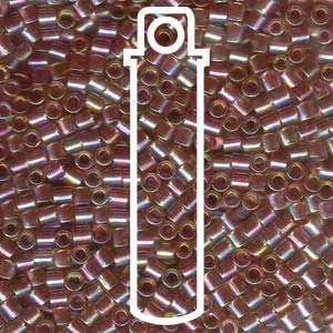 Lined Dark Topaz AB Miyuki Delica Beads 8/0