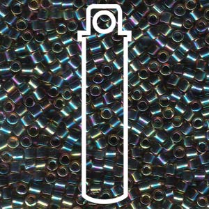 Lined Dark Topaz AB Miyuki Delica Beads 8/0