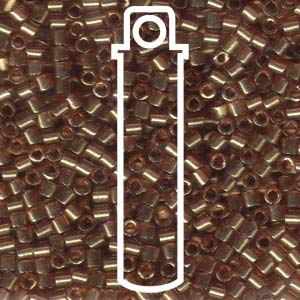 Transparent Luster Metallic Gold Rose Miyuki Delica Beads 8/0