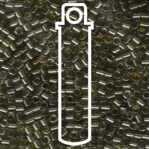 Transparent Grey Olive Luster Miyuki Delica Beads 8/0
