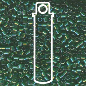 Transparent Green AB Miyuki Delica Beads 8/0