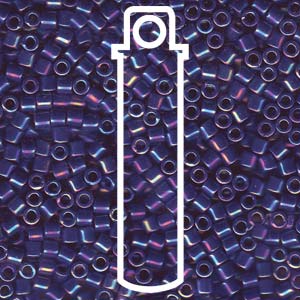 Opaque Cobalt AB Miyuki Delica Beads 8/0