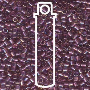 Transparent Smokey Amethyst AB Miyuki Delica Beads 8/0