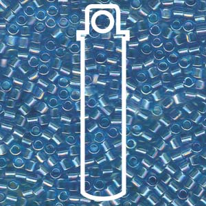 Transparent Aqua AB Miyuki Delica Beads 8/0