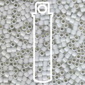 Gilt Lined White Opal Miyuki Delica Beads 8/0