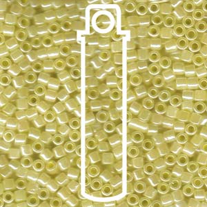 Lined Crystal Pale Yellow Miyuki Delica Beads 8/0
