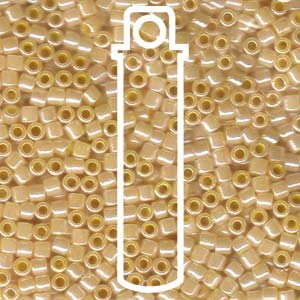 Lined Crystal Yellow Luster Miyuki Delica Beads 8/0