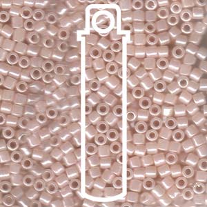 Lined Crystal Pale Salmon Miyuki Delica Beads 8/0