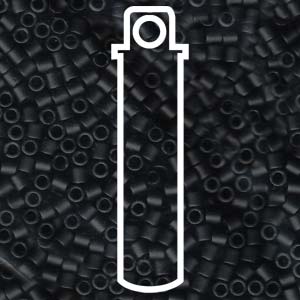Matte Black Miyuki Delica Beads 8/0