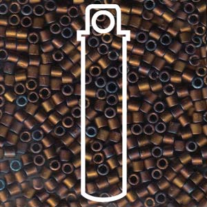 Matte Metallic Copper Miyuki Delica Beads 8/0