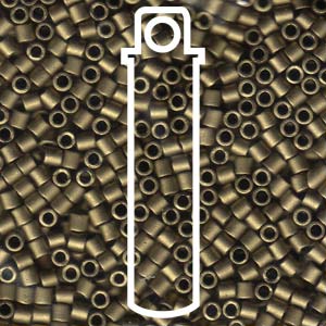 Matte Metallic Gold Miyuki Delica Beads 8/0