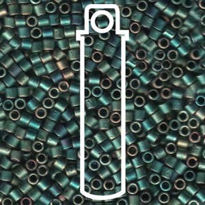 Matte Metallic Green Iris Miyuki Delica Beads 8/0