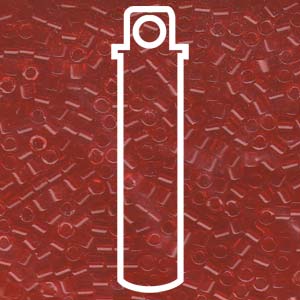 Transparent Red Orange Miyuki Delica Beads 8/0