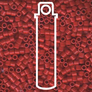 Opaque Red Miyuki Delica Beads 8/0