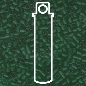 Matte Transparent Green Miyuki Delica Beads 8/0