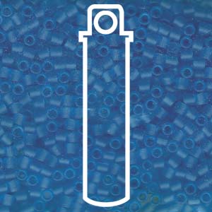 Matte Transparent Aqua Miyuki Delica Beads 8/0