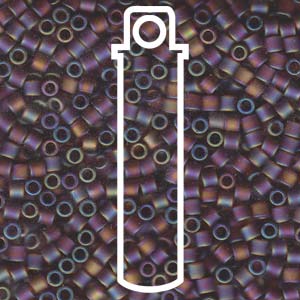 Matte Transparent Dark Topaz AB Miyuki Delica Beads 8/0