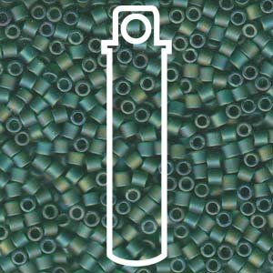 Matte Transparent Green AB Miyuki Delica Beads 8/0