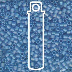 Matte Transparent Aqua AB Miyuki Delica Beads 8/0